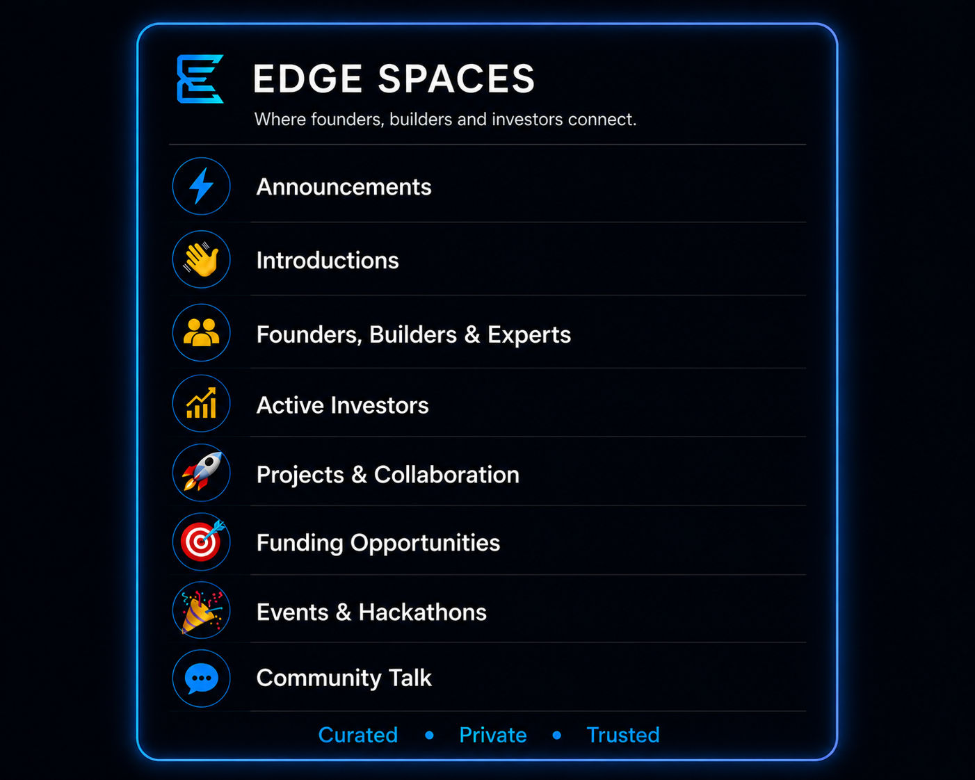 EDGE Spaces Telegram Community